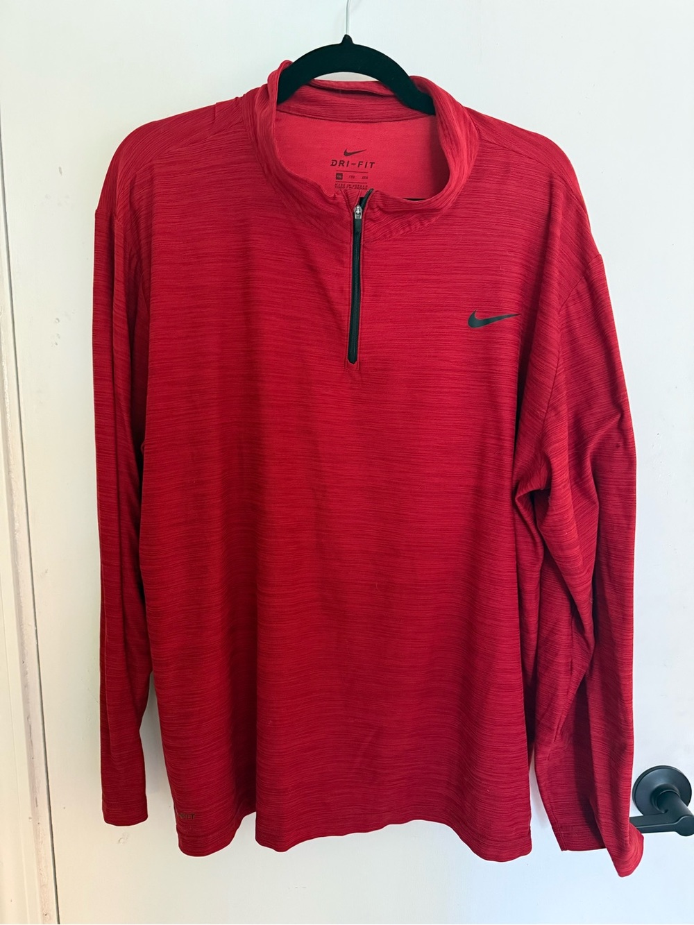 Nike Red Dri-FIT Half-Zip Pullover